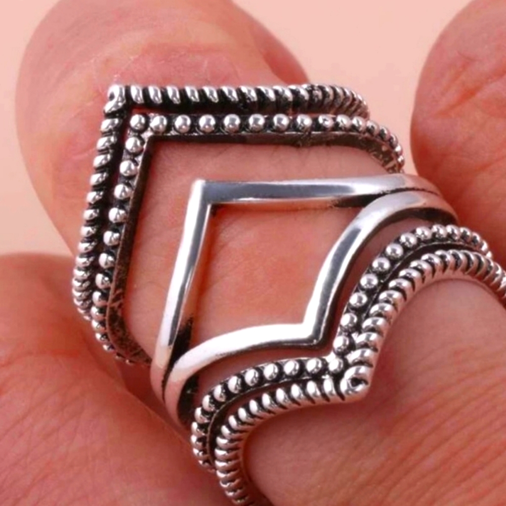 Antique silver cuff ring